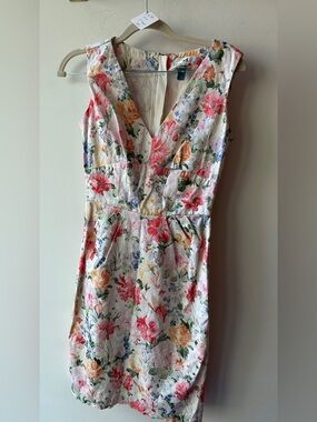 ADL Floral Dress White Multi Print Size XS | 16” P2P (821)